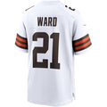 STECN C.Browns #21 Denzel Ward White Game Stitched Jerseys