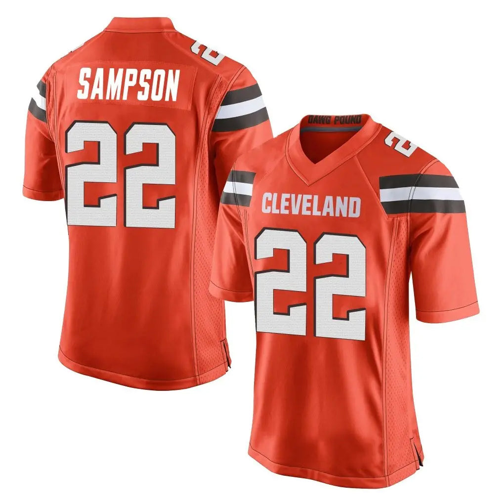 STECN C.Browns #22 Dylan Sampson Player Orange Vapor Limited Home Game Stitched Jerseys