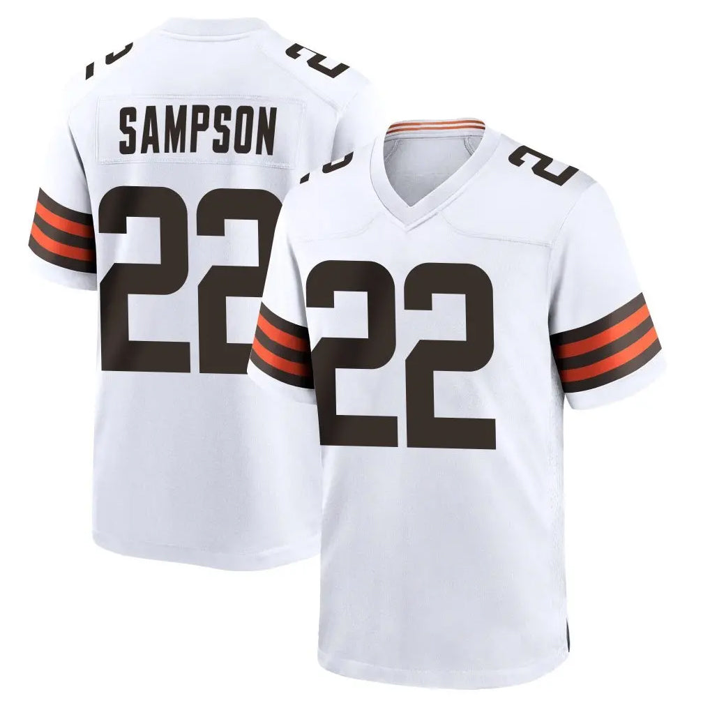 STECN C.Browns #22 Dylan Sampson Player White Home Game Stitched Jerseys