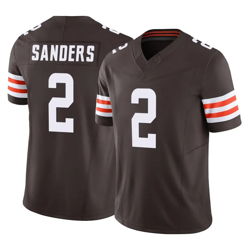 STECN C.Browns #2 Shedeur Sanders Player Brown Vapor F.U.S.E. Limited Home Game Stitched Jerseys