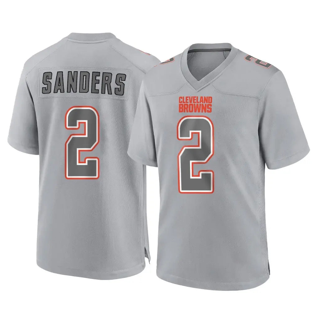 STECN C.Browns #2 Shedeur Sanders Player Gray Atmosphere Fashion Game Stitched Jerseys