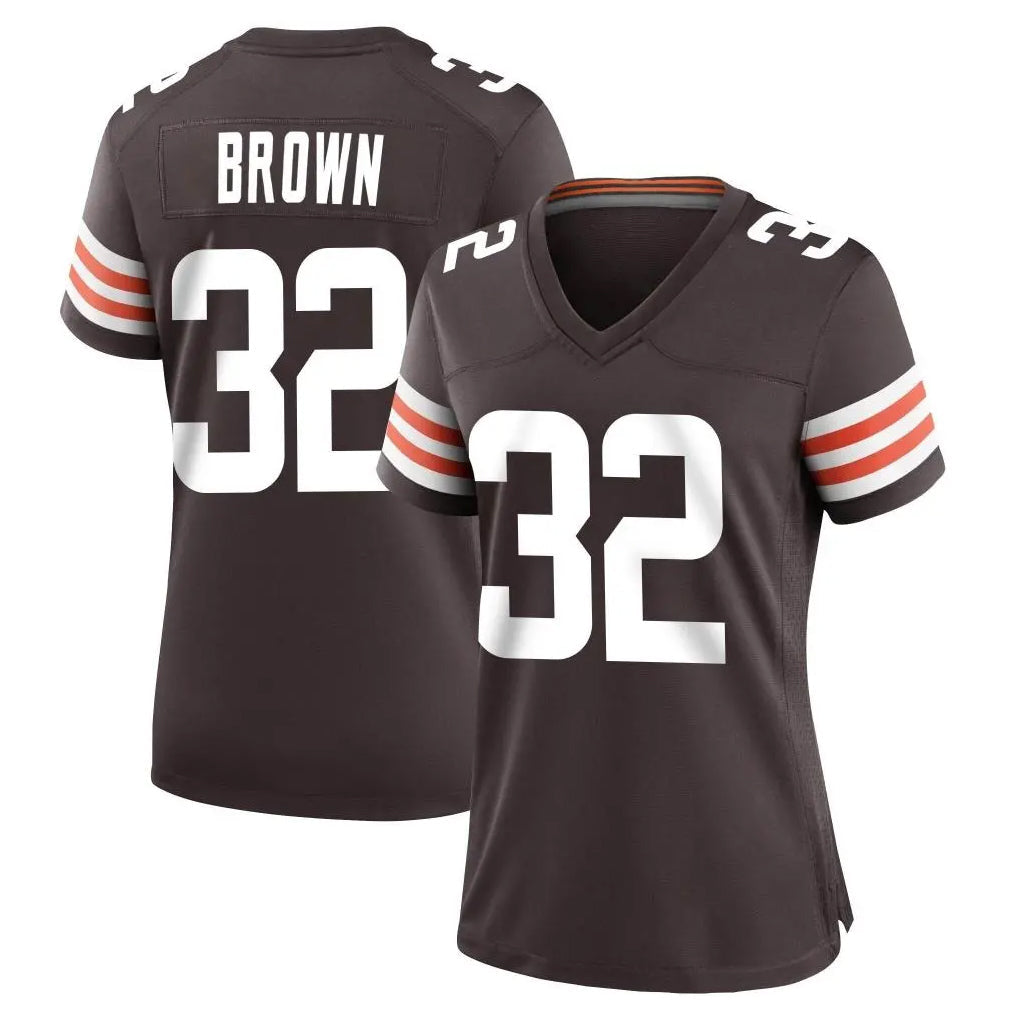 STECN C.Browns #32 Jim Brown Player Brown Home Game Stitched Jerseys