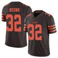 STECN C.Browns #32 Jim Brown Player Brown Limited Vapor F.U.S.E. Alternate Game Stitched Jerseys