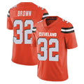 STECN C.Browns #32 Jim Brown Player Orange Alternate Vapor Untouchable Limited Home Game Stitched Jerseys
