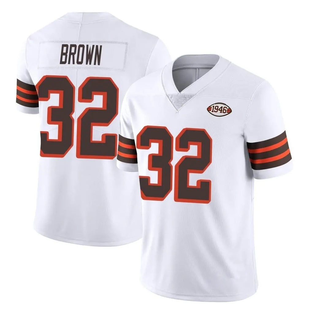 STECN C.Browns #32 Jim Brown Player White Limited  Vapor 1946 Collection Alternate Game Stitched Jerseys