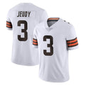 STECN C.Browns #3 Jerry Jeudy Player White Vapor Untouchable Limited Home Game Stitched Jerseys