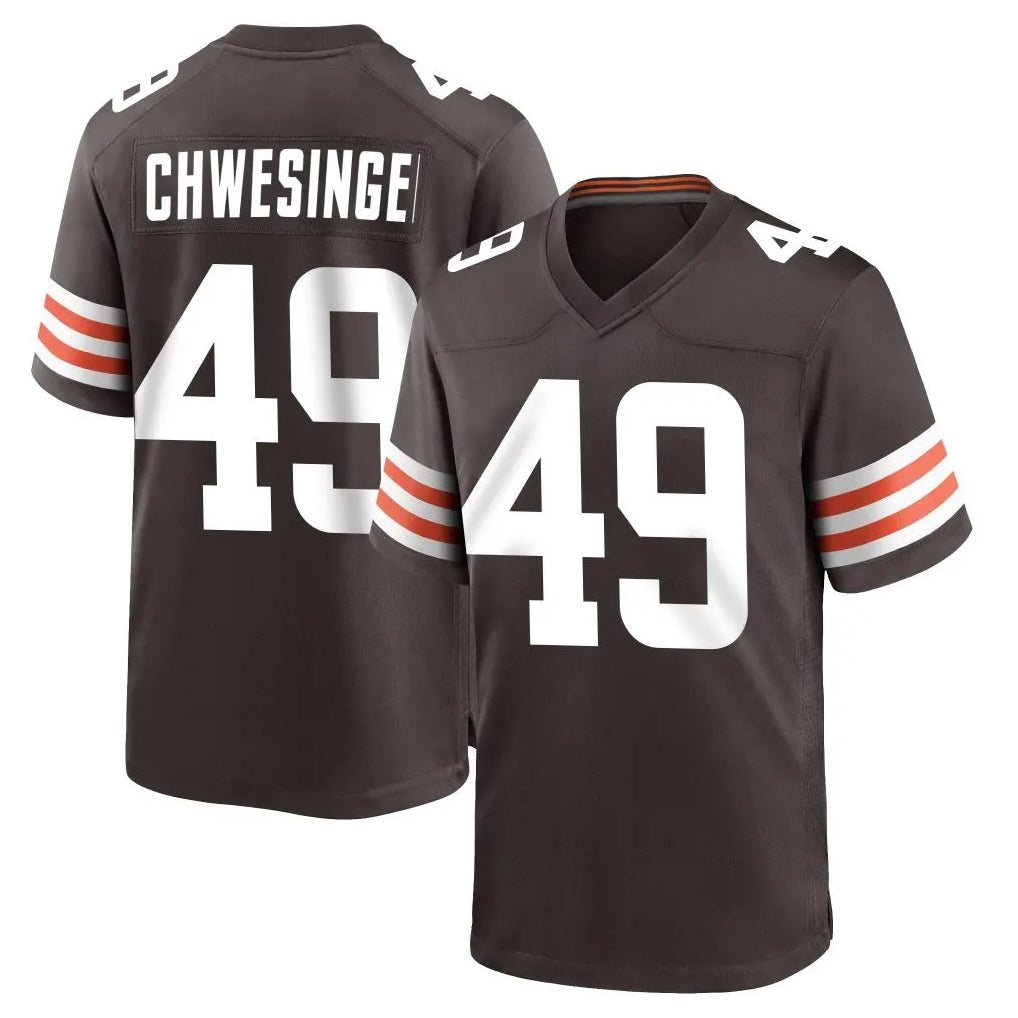 STECN C.Browns #49 Carson Schwesinger Player Brown Home Game Stitched Jerseys
