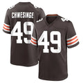 STECN C.Browns #49 Carson Schwesinger Player Brown Home Game Stitched Jerseys