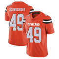 STECN C.Browns #49 Carson Schwesinger Player Orange Alternate Vapor Untouchable Limited Home Game Stitched Jerseys