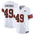 STECN C.Browns #49 Carson Schwesinger Player White Limited Vapor F.U.S.E. Alternate Game Stitched Jerseys