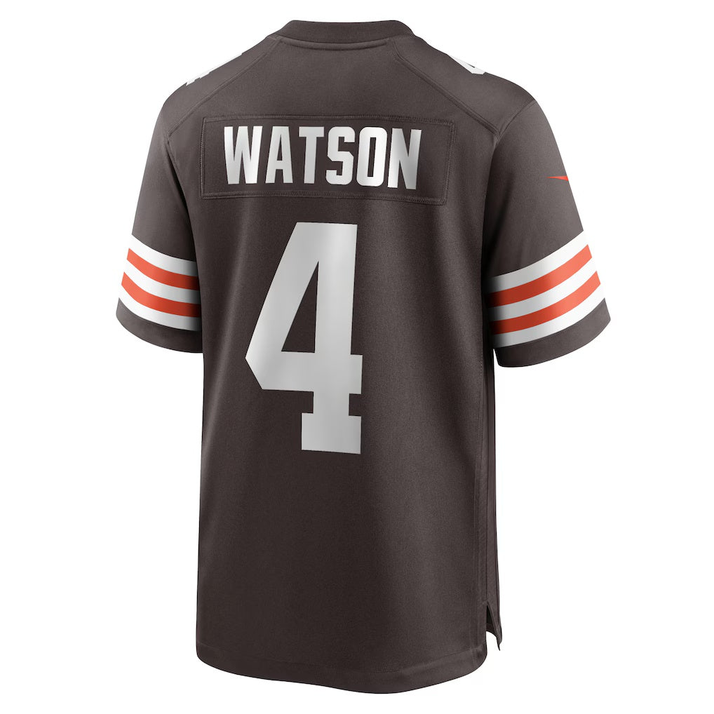 STECN C.Browns #4 Deshaun Watson Brown Game Stitched Jerseys