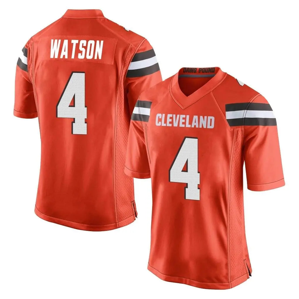 STECN C.Browns #4 Deshaun Watson Player Orange Home Game Stitched Jerseys