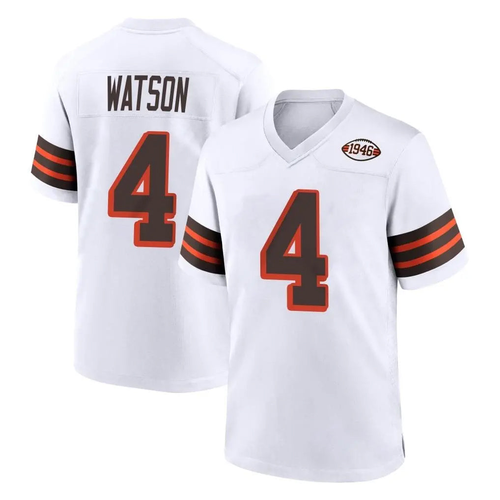 STECN C.Browns #4 Deshaun Watson Player White Alternate Home Game Stitched Jerseys