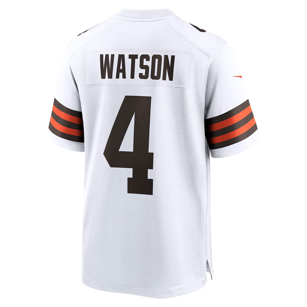 STECN C.Browns #4 Deshaun Watson White Game Stitched Jerseys