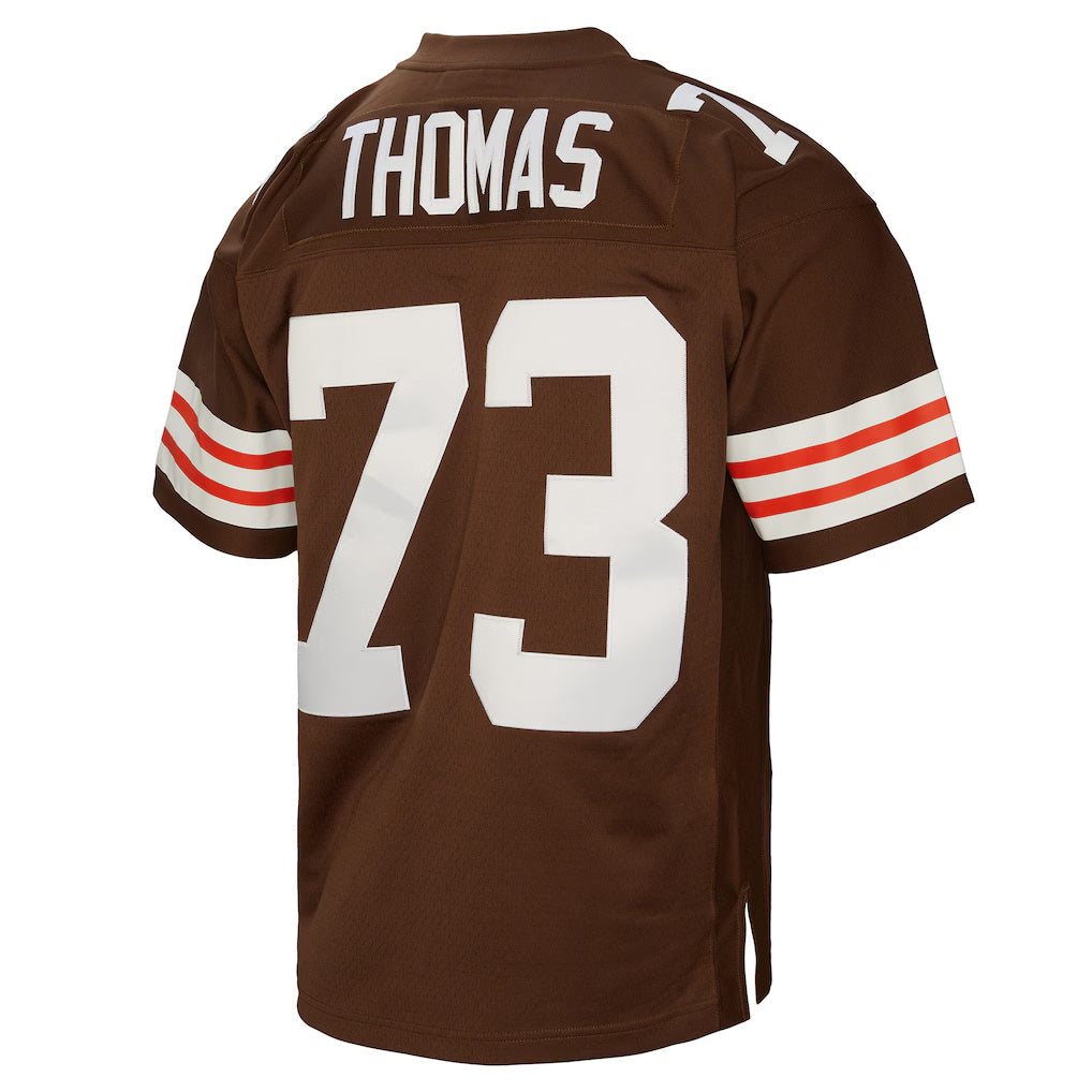STECN C.Browns #73 Joe Thomas Mitchell & Ness Brown Legacy Replica Stitched Jerseys