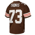 STECN C.Browns #73 Joe Thomas Mitchell & Ness Brown Legacy Replica Stitched Jerseys