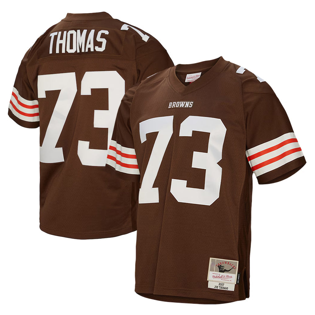 STECN C.Browns #73 Joe Thomas Player Brown Mitchell & Ness 1963 Throwback Stitched Jerseys
