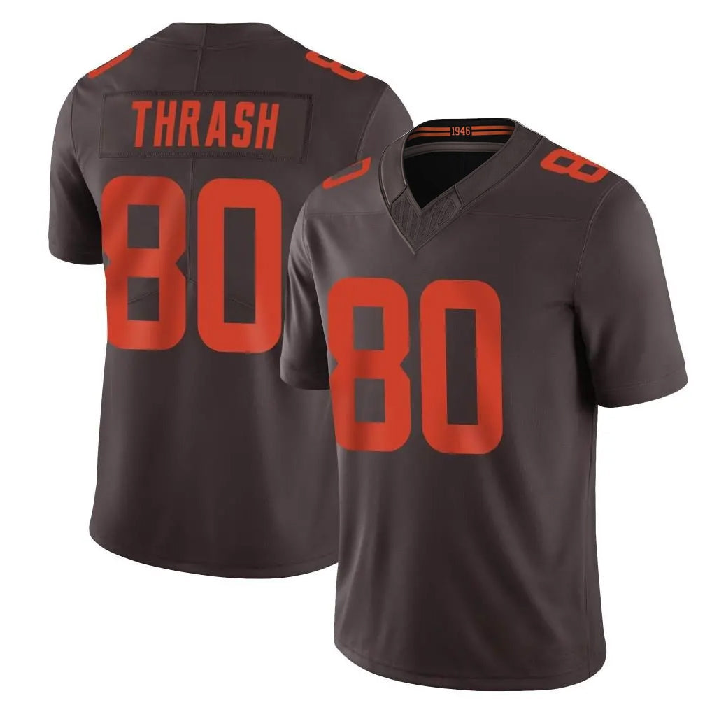 STECN C.Browns #80 Jamari Thrash Player Brown Limited Vapor F.U.S.E. Alternate Game Stitched Jerseys