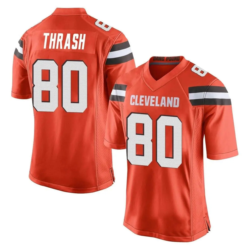 STECN C.Browns #80 Jamari Thrash Player Orange Vapor Limited Home Game Stitched Jerseys