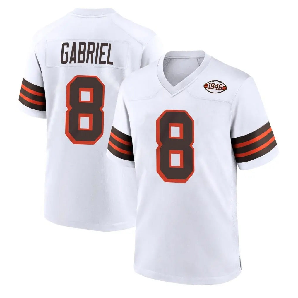 STECN C.Browns #8 Dillon Gabriel Player White Alternate Home Game Stitched Jerseys