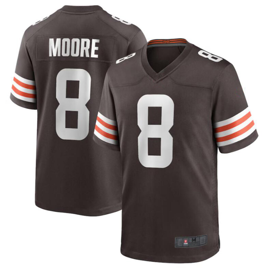 STECN C.Browns #8 Elijah Moore Brown Game Retired Player Jersey American Stitched Jerseys