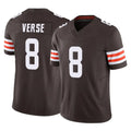 STECN C.Browns #8 Jared Verse Player Brown Vapor F.U.S.E. Limited Home Game Stitched Jerseys
