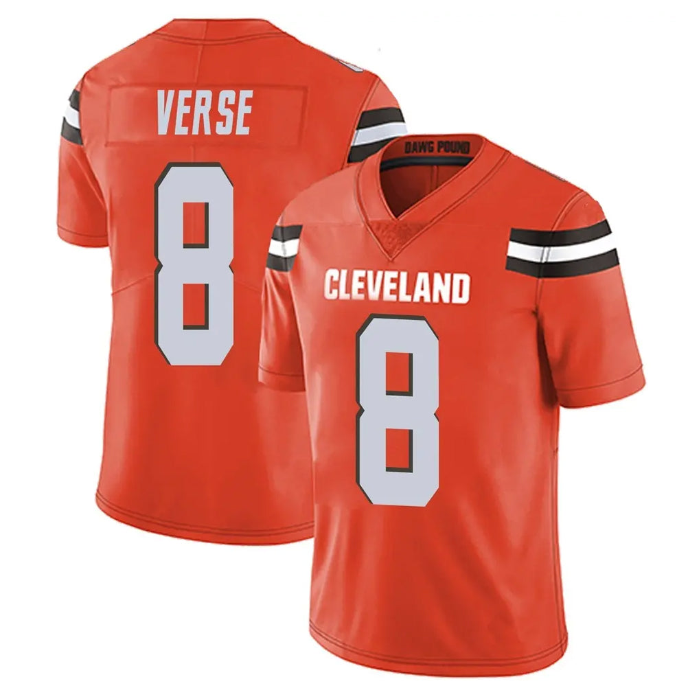 STECN C.Browns #8 Jared Verse Player Orange Alternate Vapor Untouchable Limited Home Game Stitched Jerseys