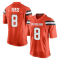 STECN C.Browns #8 Jared Verse Player Orange Home Game Stitched Jerseys