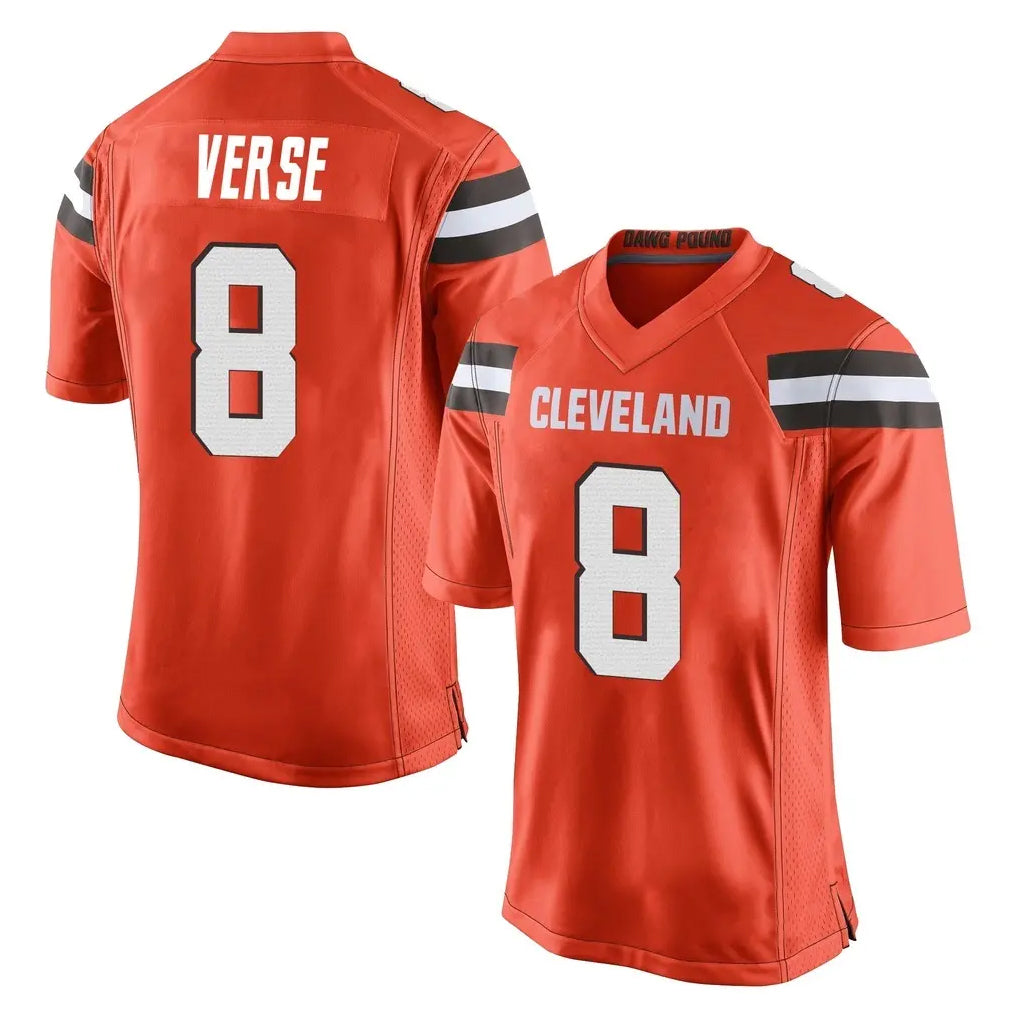 STECN C.Browns #8 Jared Verse Player Orange Home Game Stitched Jerseys