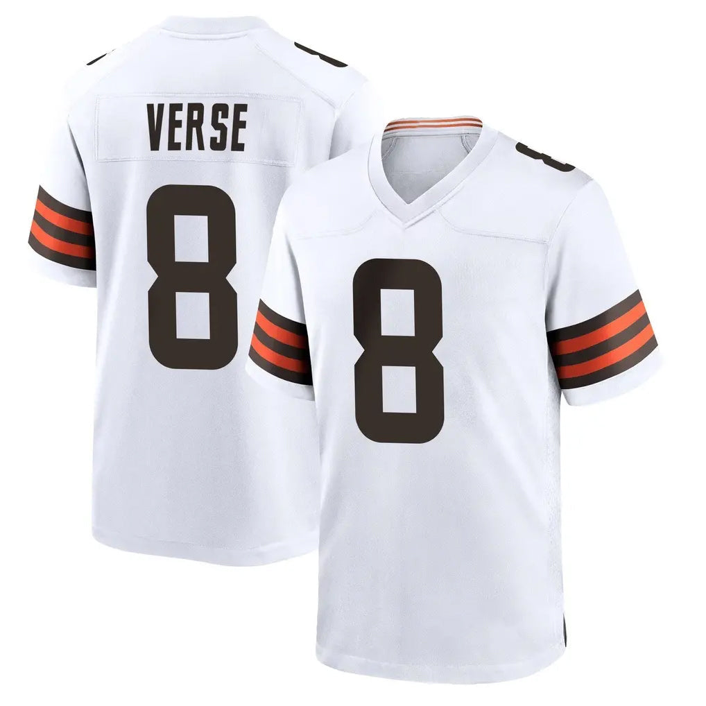 STECN C.Browns #8 Jared Verse Player White Home Game Stitched Jerseys