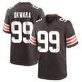 STECN C.Browns #99 Julian Okwara Player Brown Home Game Stitched Jerseys
