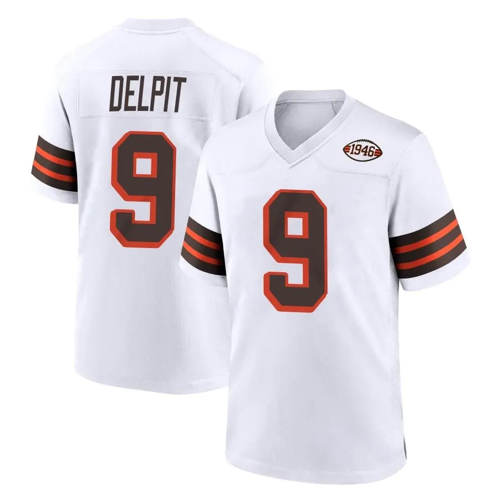 STECN C.Browns #9 Grant Delpit Player White Alternate Home Game Stitched Jerseys
