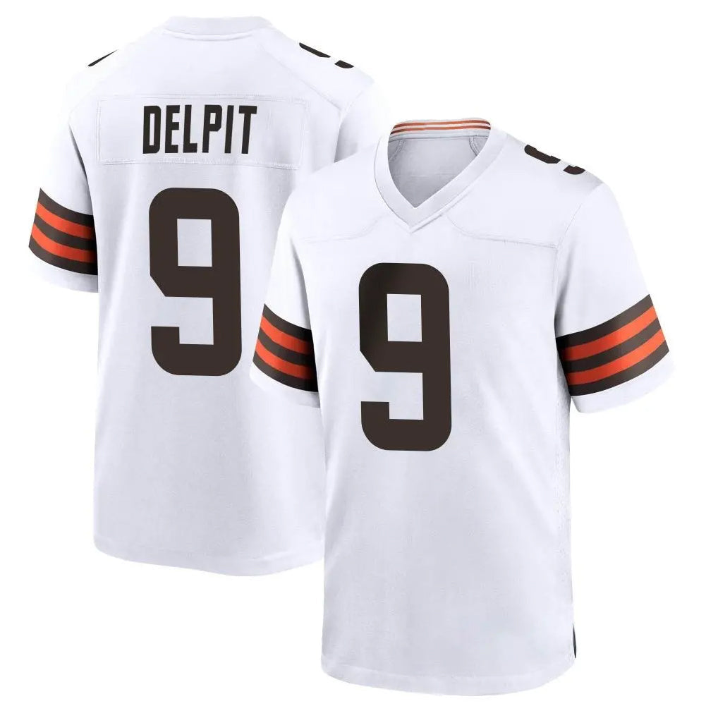 STECN C.Browns #9 Grant Delpit Player White Home Game Stitched Jerseys