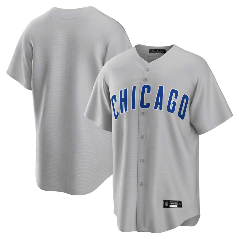 STECN C.Cubs Gray Home Game Blank Player Stitched Jerseys