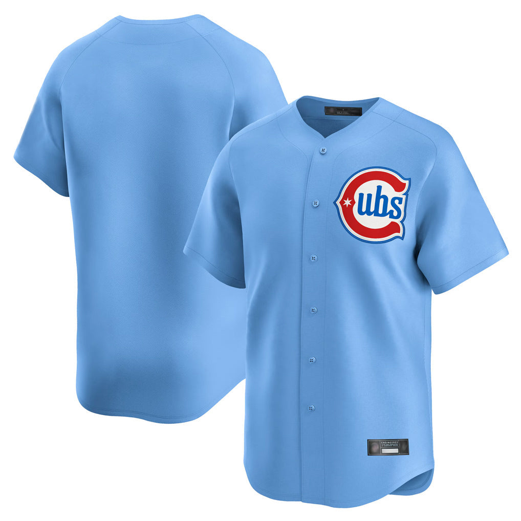 STECN C.Cubs Light Blue Limited Home Blank Player Stitched Jerseys