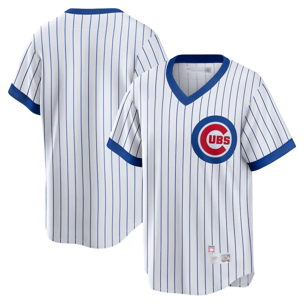 STECN C.Cubs White T-shirt Cooperstown Collection Limited Blank Player Stitched Jerseys