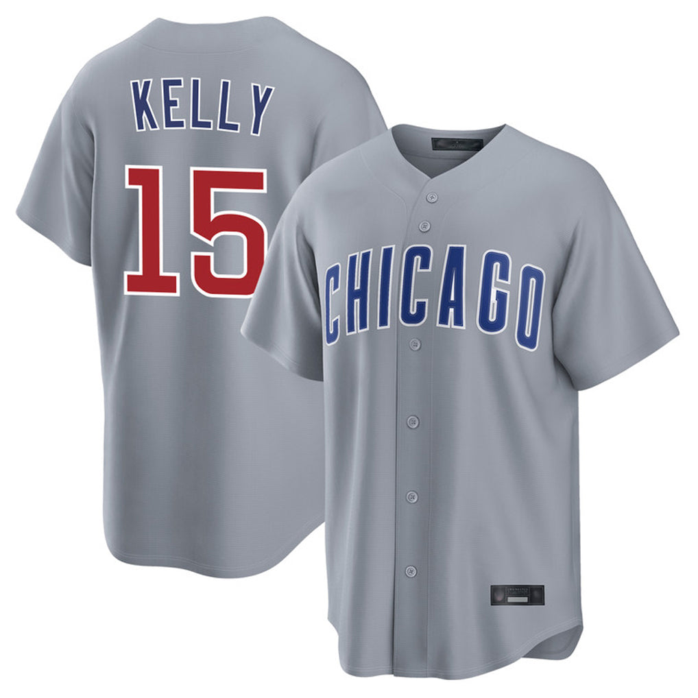STECN C.Cubs #15 Carson Kelly Player Gray Home Game Stitched Jerseys