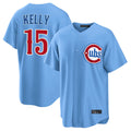 STECN C.Cubs #15 Carson Kelly Player Light Blue Home Game Stitched Jerseys