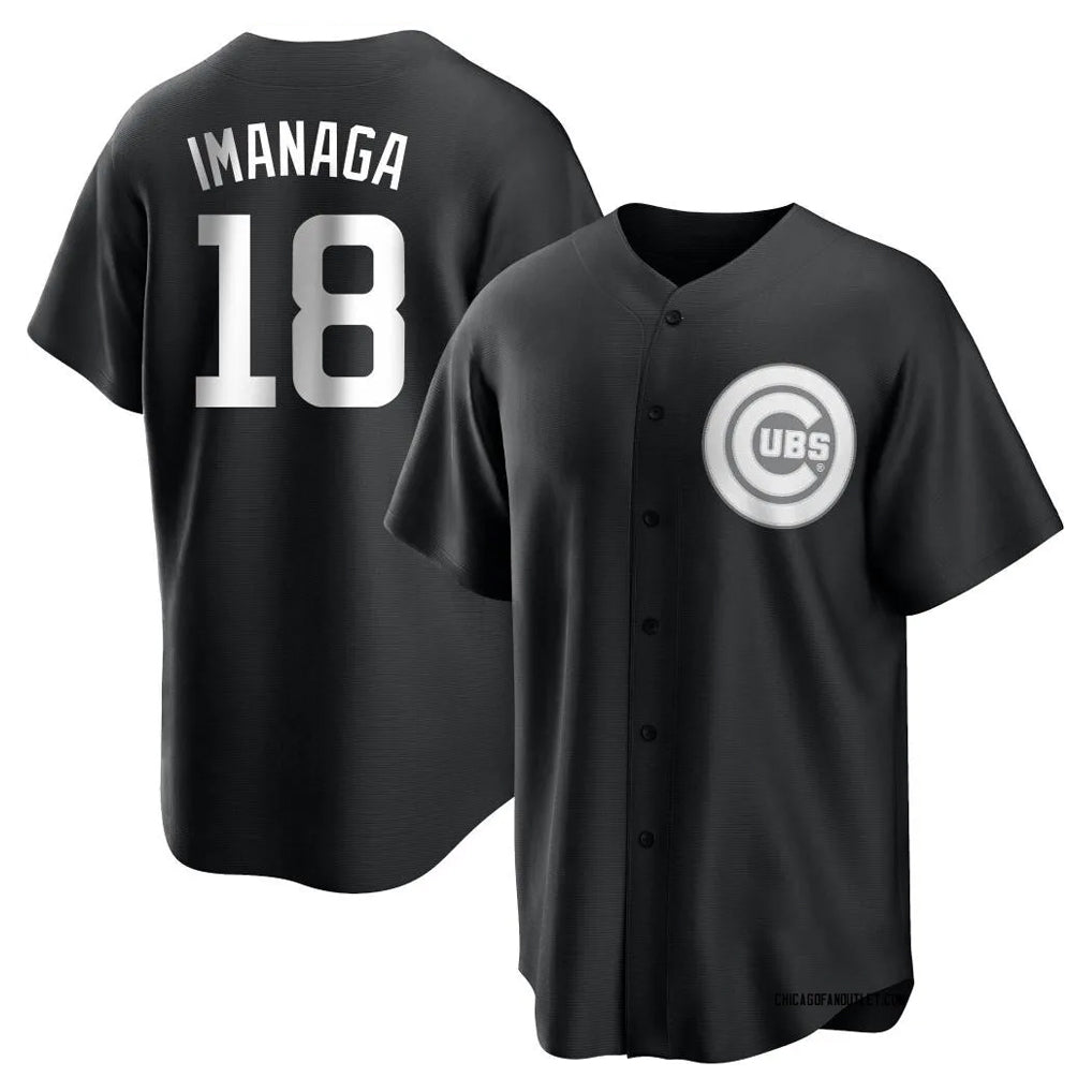 STECN C.Cubs #18 Shota Imanaga Player Black Game Stitched Jerseys