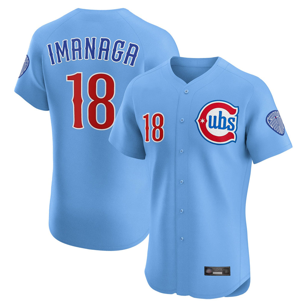STECN C.Cubs #18 Shota Imanaga Player Light Blue Limited Elite Home Stitched Jerseys