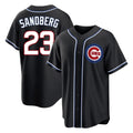 STECN C.Cubs #23 Ryne Sandberg Player Black Fashion Out Game Stitched Jerseys