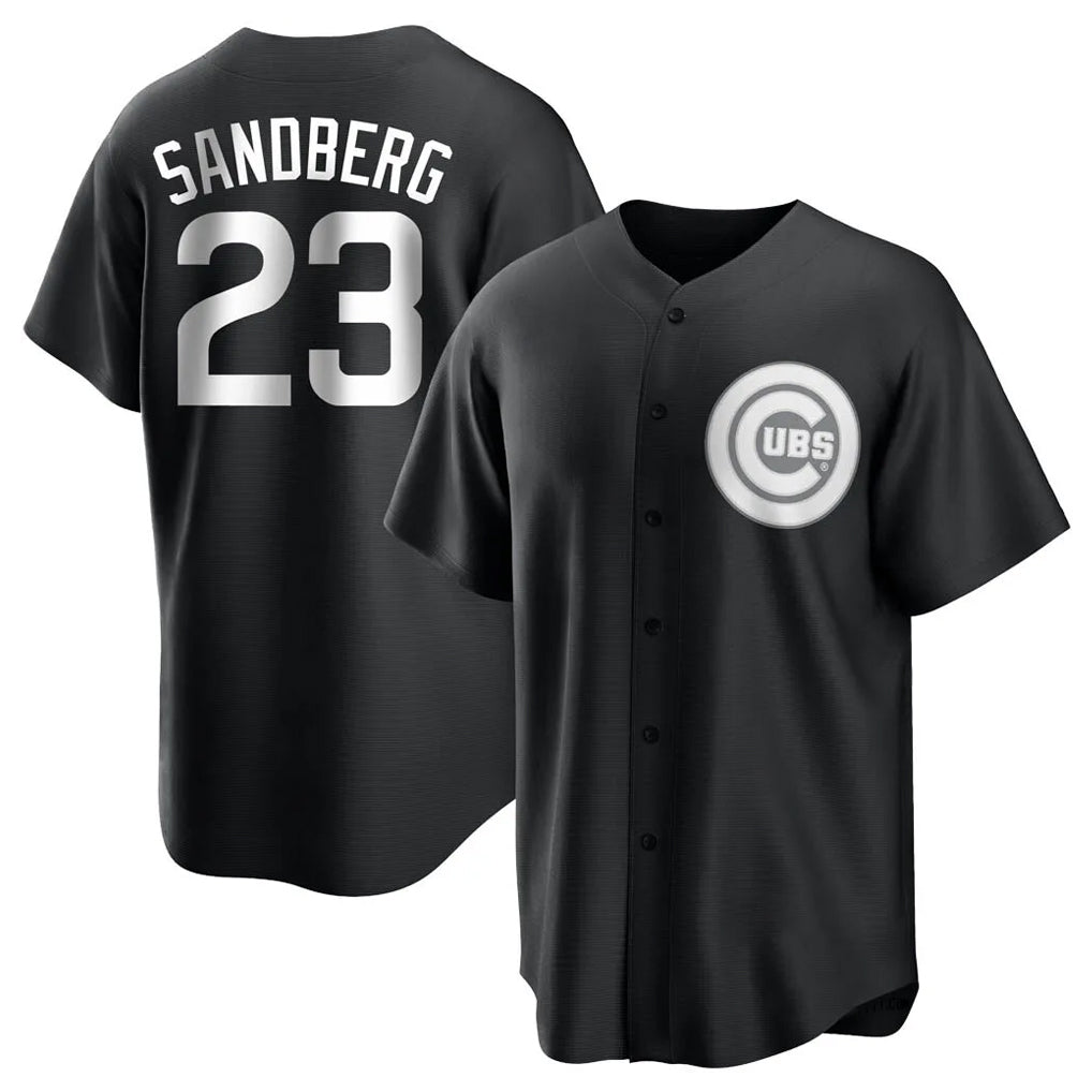STECN C.Cubs #23 Ryne Sandberg Player Black Game Stitched Jerseys