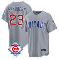 STECN C.Cubs #23 Ryne Sandberg Player Gray 150th Anniversary Home Game Stitched Jerseys