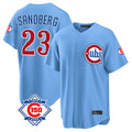 STECN C.Cubs #23 Ryne Sandberg Player Light Blue 150th Anniversary Home Game Stitched Jerseys