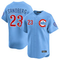 STECN C.Cubs #23 Ryne Sandberg Player Light Blue Limited Home Stitched Jerseys