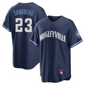 STECN C.Cubs #23 Ryne Sandberg Player Navy City Connect Home Game Stitched Jerseys