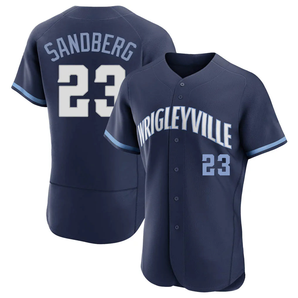 STECN C.Cubs #23 Ryne Sandberg Player Navy City Connect Limited Elite Home Stitched Jerseys