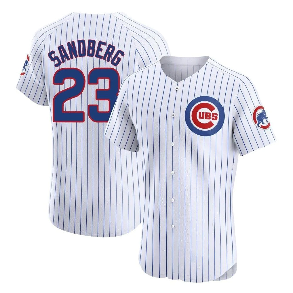 STECN C.Cubs #23 Ryne Sandberg Player White Limited Elite Home Game Stitched Jerseys