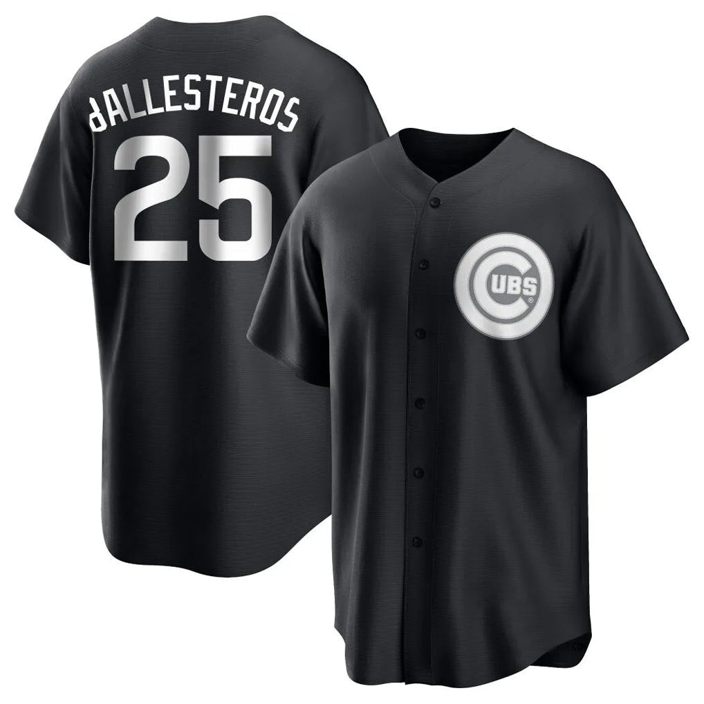 STECN C.Cubs #25 Mois¡§|s Ballesteros Player Black Game Stitched Jerseys