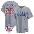 STECN C.Cubs #25 Mois¡§|s Ballesteros Player Gray 150th Anniversary Home Game Stitched Jerseys